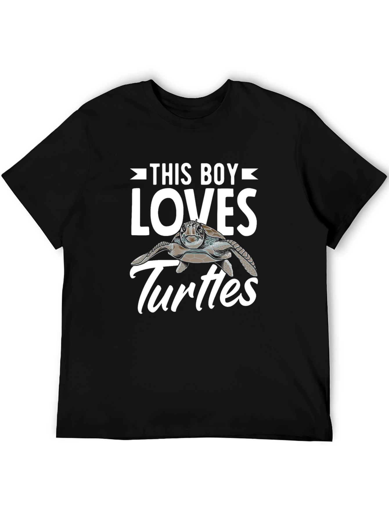 This Boy Loves Turtles Graphic T-Shirt