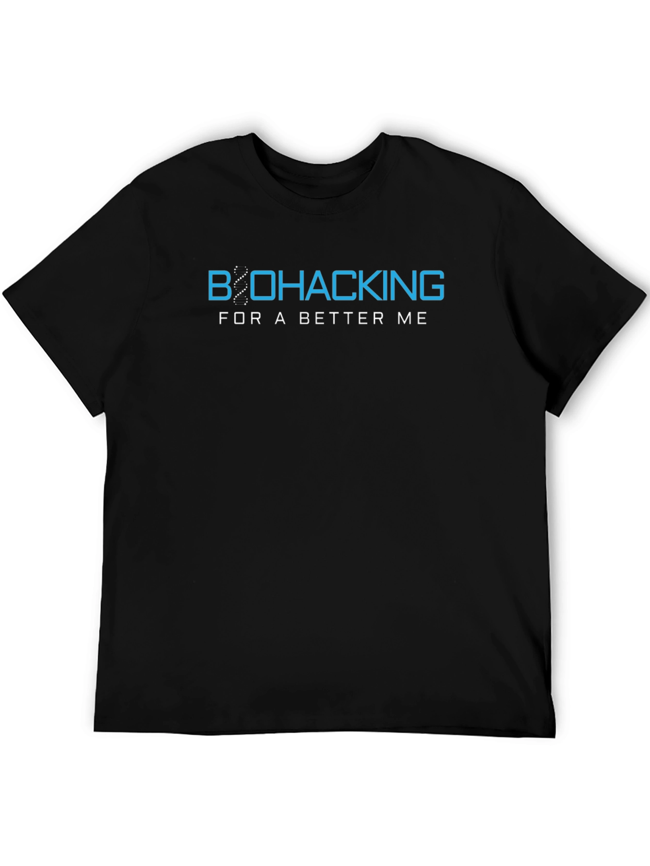 Biohacking T-Shirt - For a Better Me Blue Design