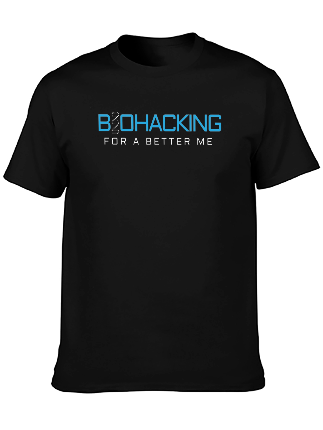 Biohacking T-Shirt - For a Better Me Blue Design