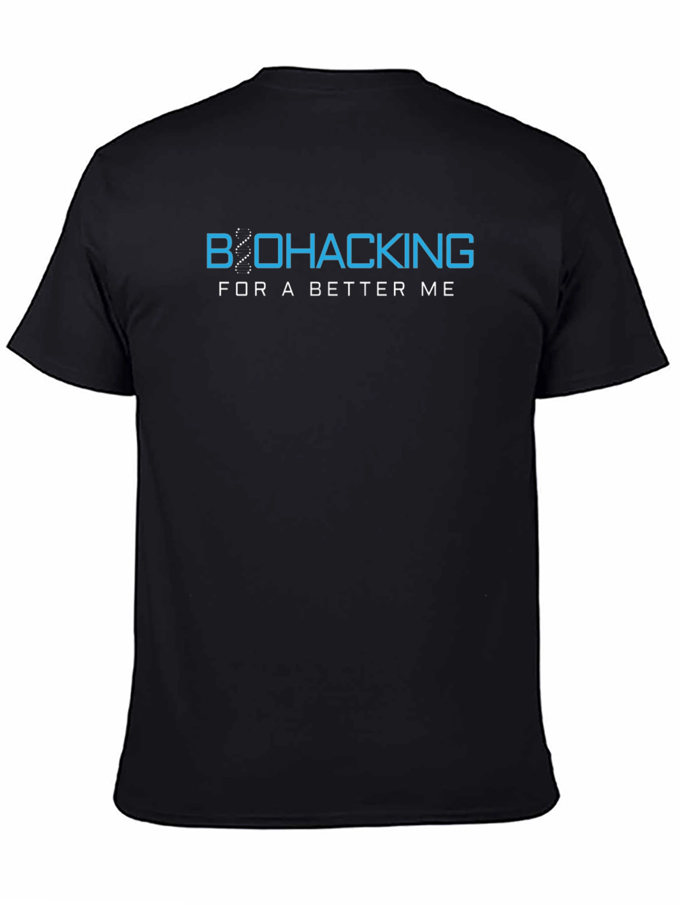 Biohacking T-Shirt - For a Better Me Blue Design