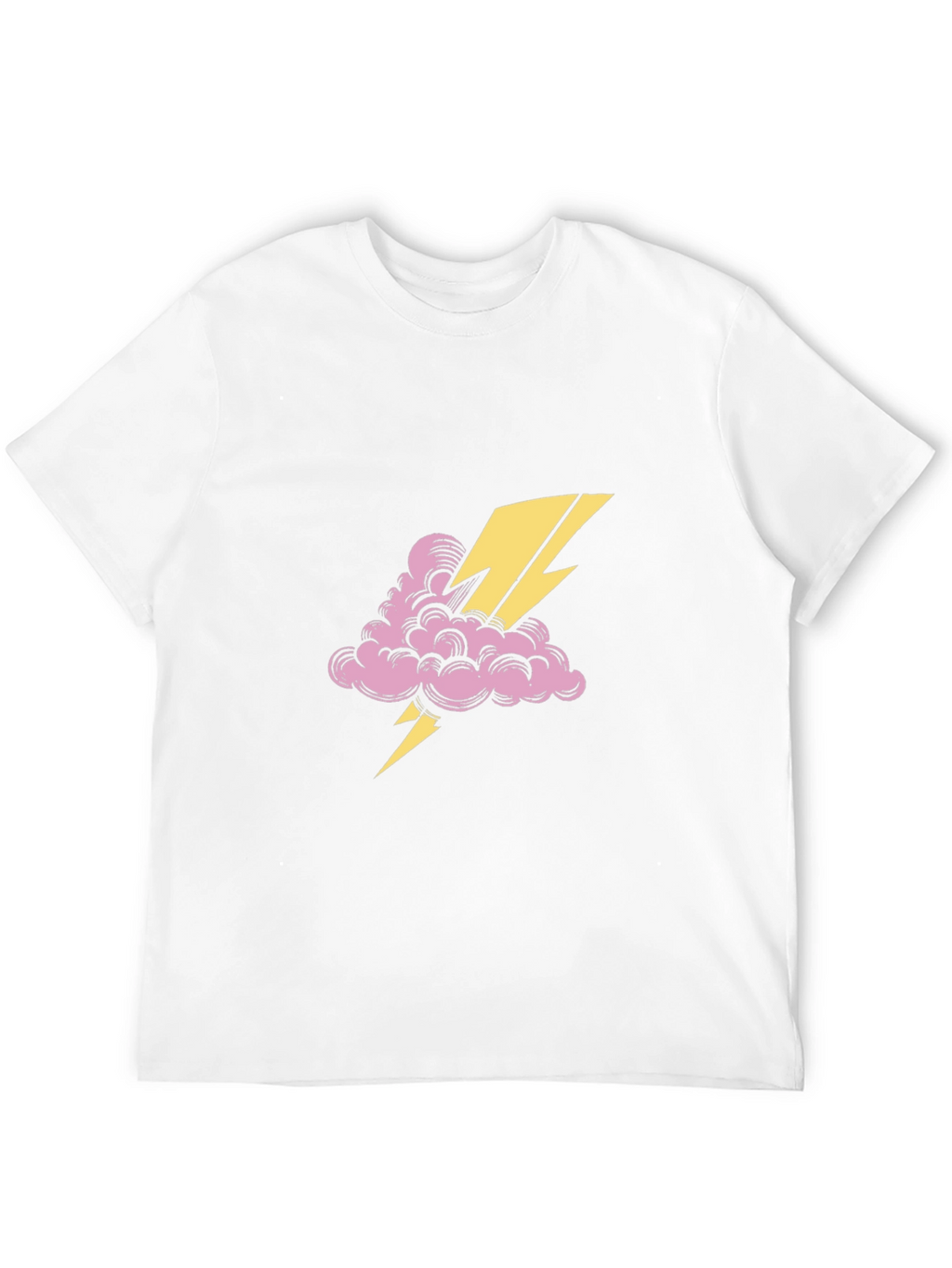 Thunder Cloud Tee - Black Cotton Graphic T-Shirt
