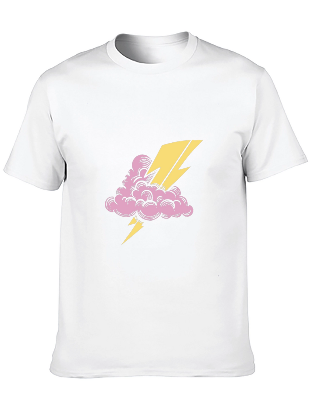 Thunder Cloud Tee - Black Cotton Graphic T-Shirt