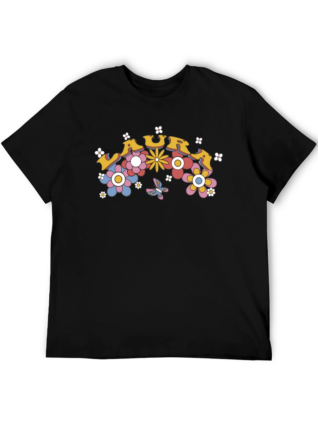 Retro Floral LAURA Custom T-Shirt