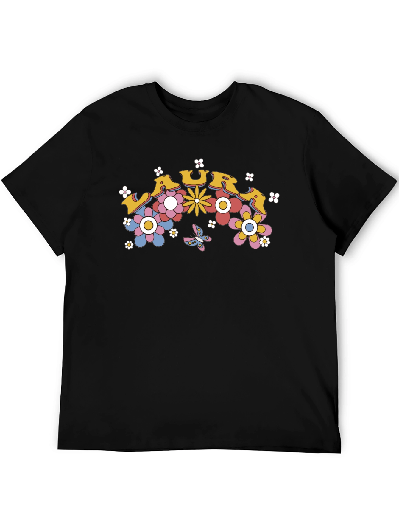 Retro Floral LAURA Custom T-Shirt