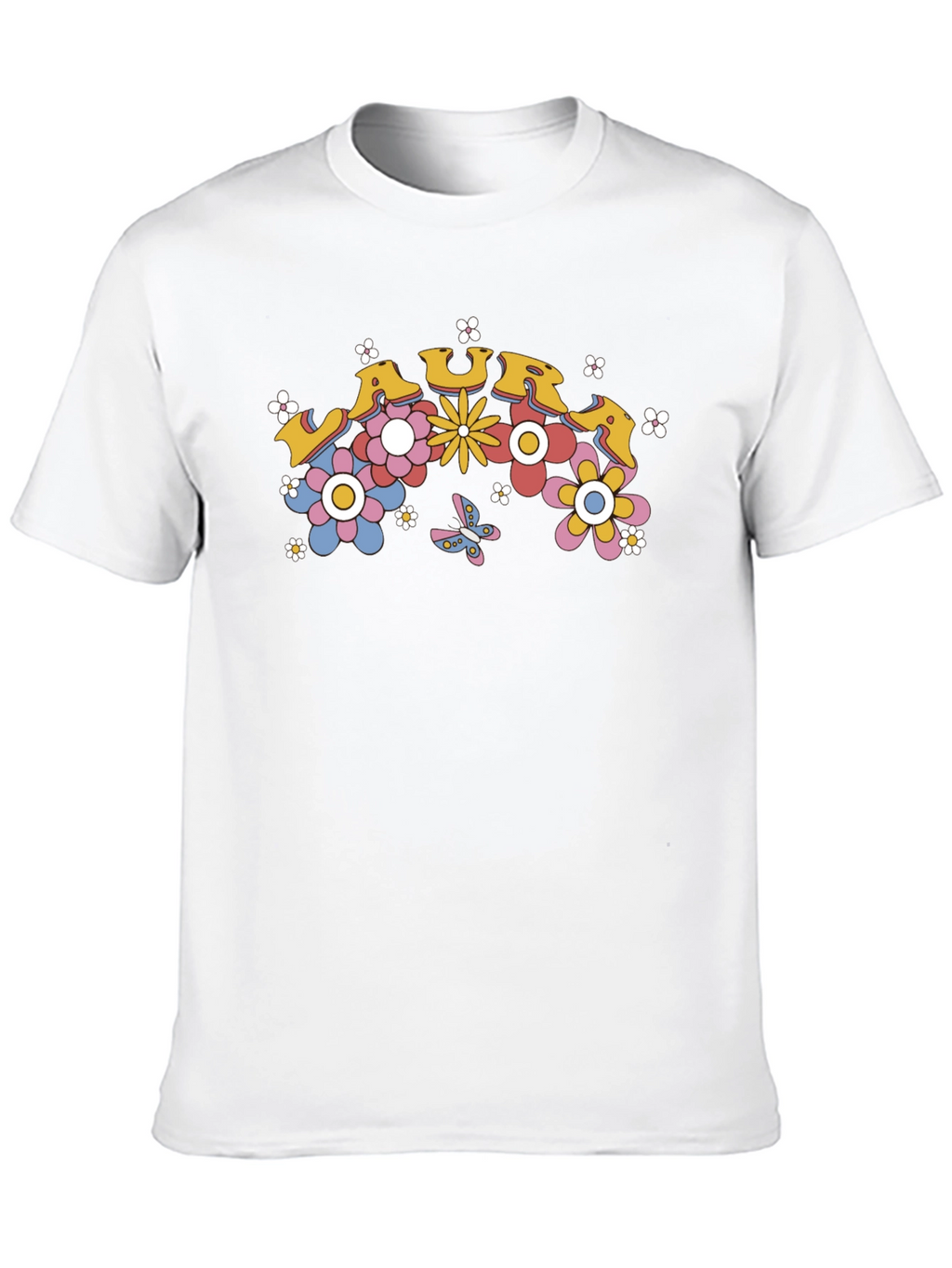 Retro Floral LAURA Custom T-Shirt