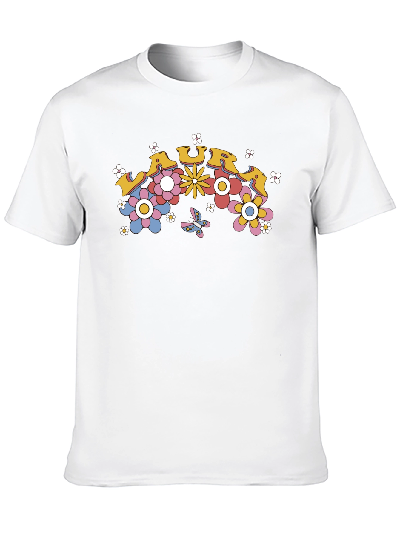 Retro Floral LAURA Custom T-Shirt