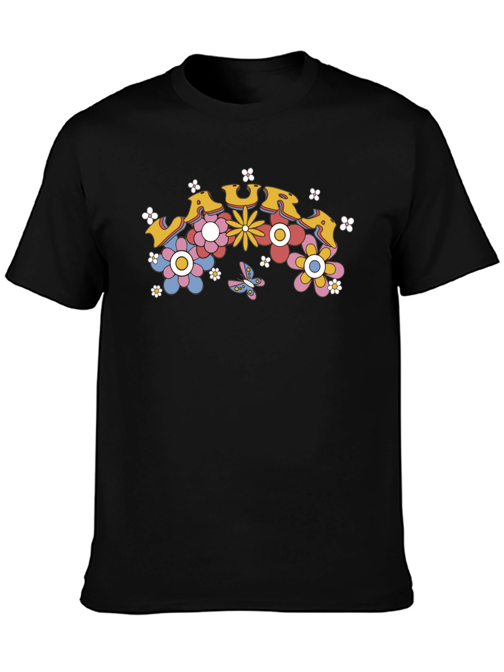 Retro Floral LAURA Custom T-Shirt