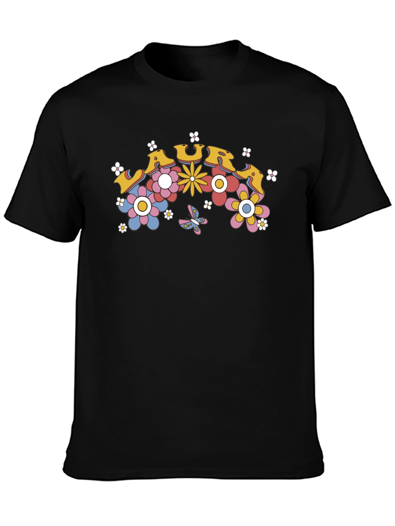 Retro Floral LAURA Custom T-Shirt
