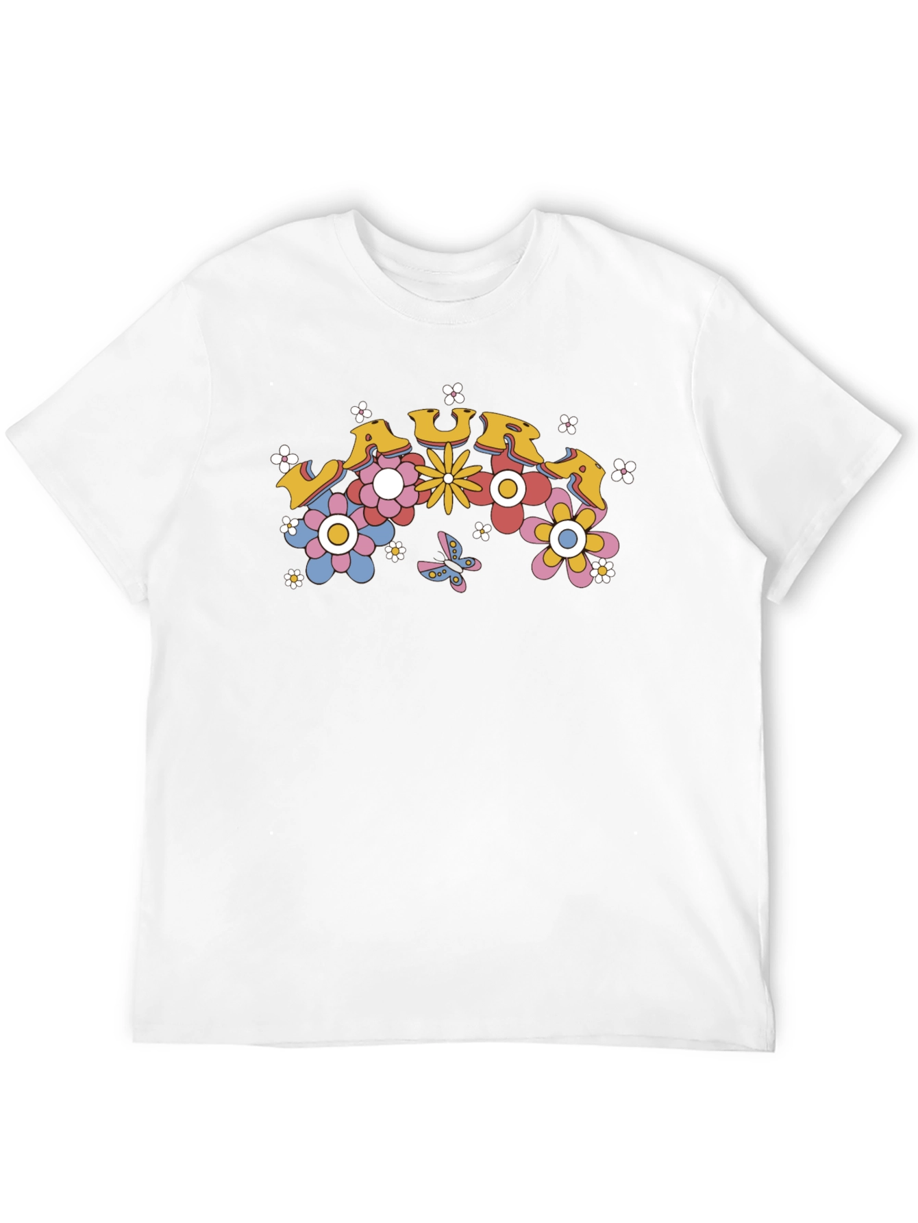 Retro Floral LAURA Custom T-Shirt