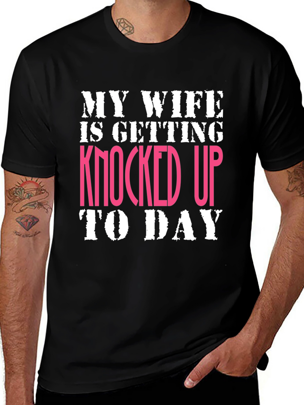 Funny Knocked Up Graphic Tee - Expecting Dad T-Shirt