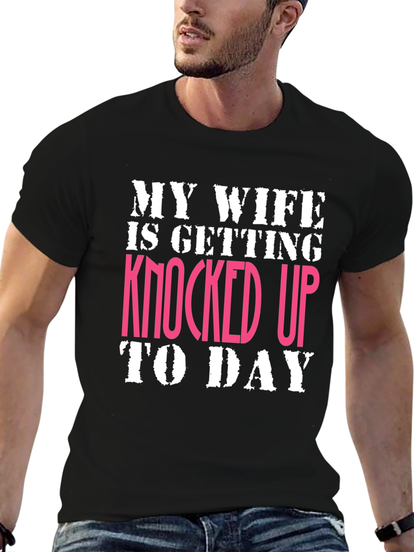 Funny Knocked Up Graphic Tee - Expecting Dad T-Shirt
