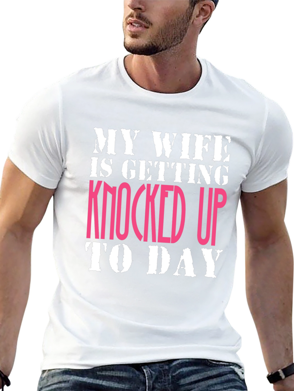 Funny Knocked Up Graphic Tee - Expecting Dad T-Shirt