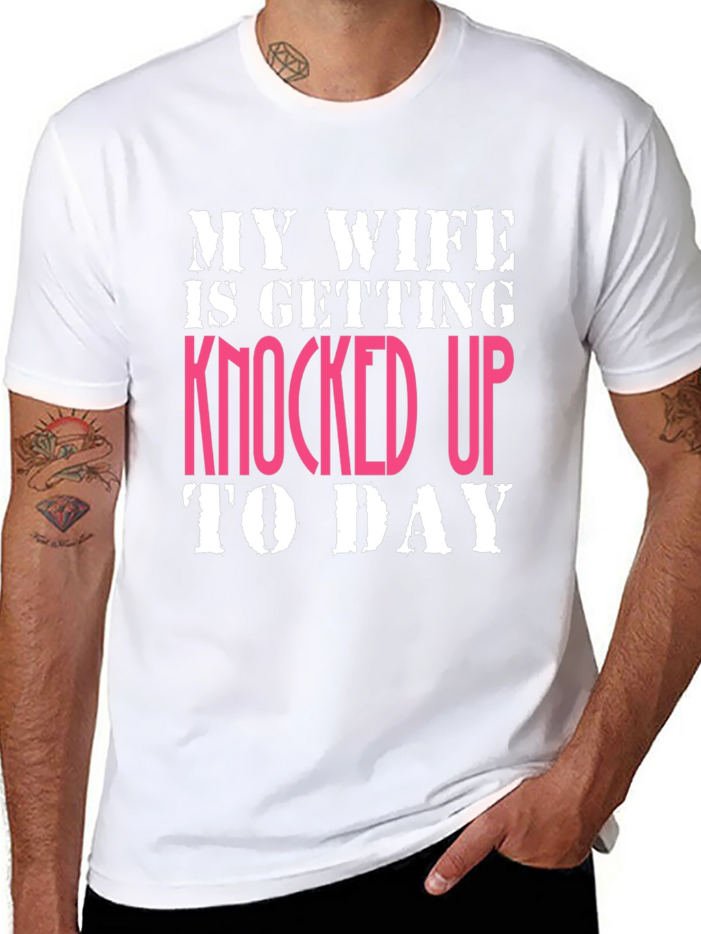 Funny Knocked Up Graphic Tee - Expecting Dad T-Shirt