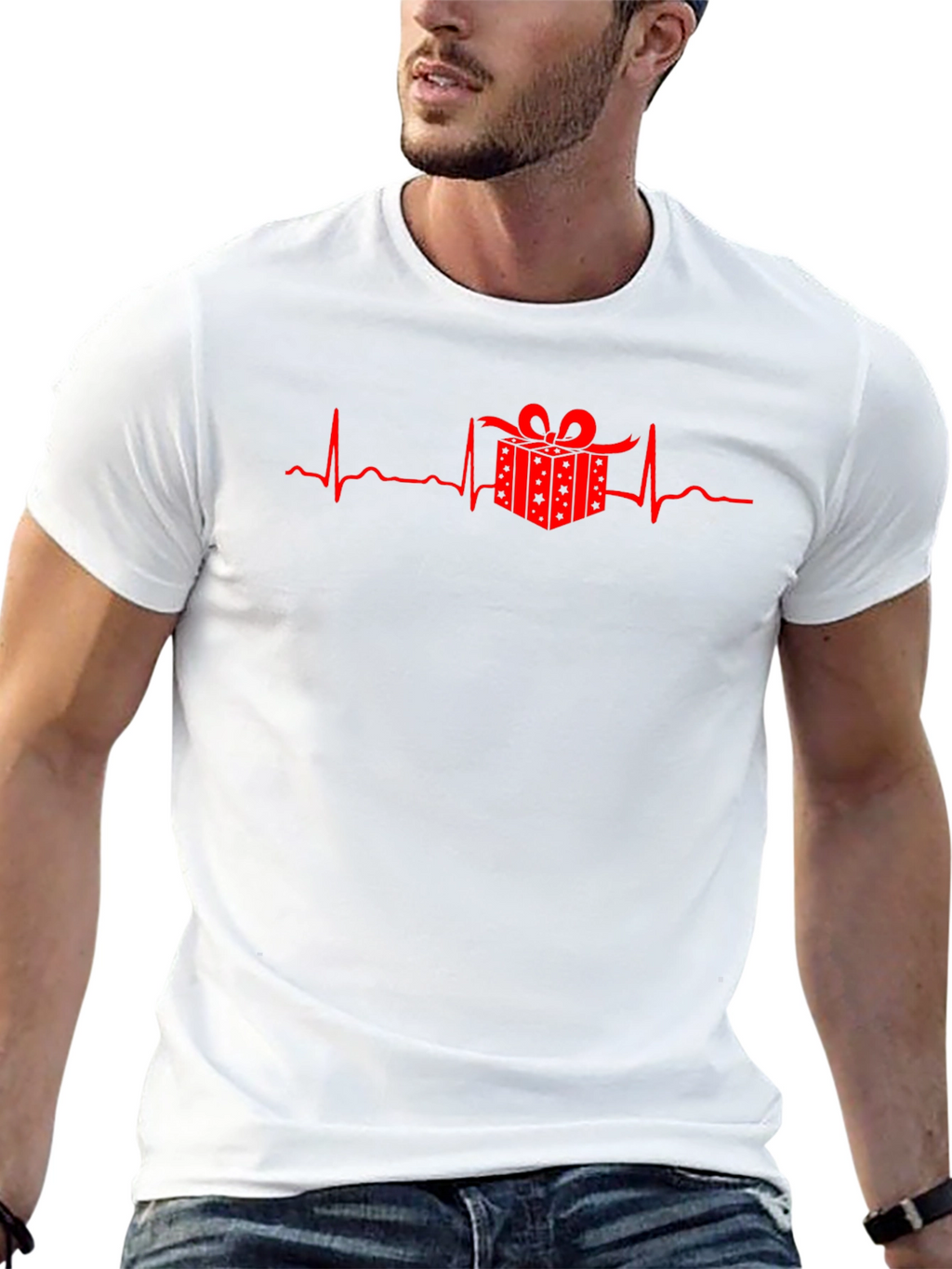 Gift Pulse Tee - Heartbeat Gift Box T-Shirt