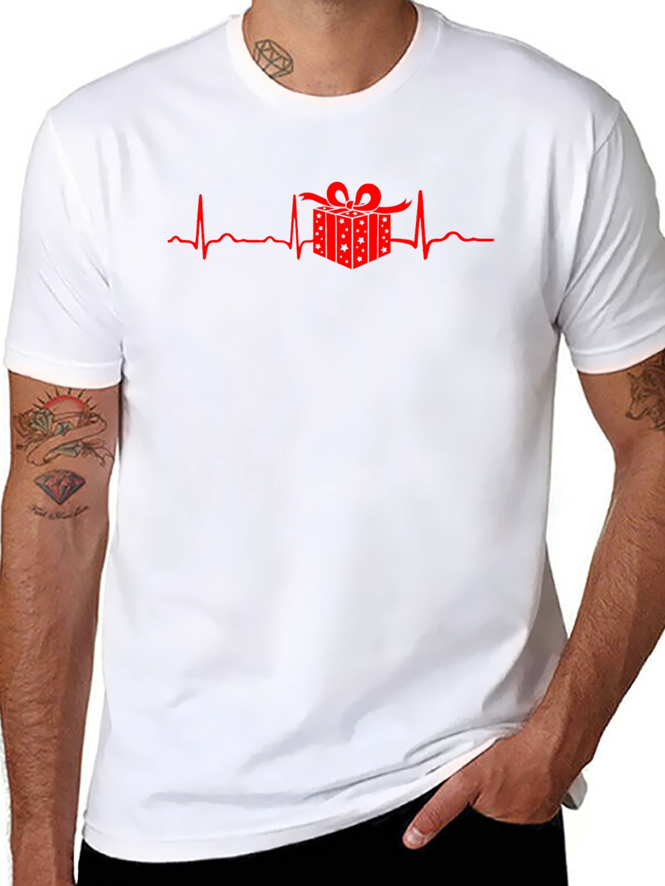 Gift Pulse Tee - Heartbeat Gift Box T-Shirt