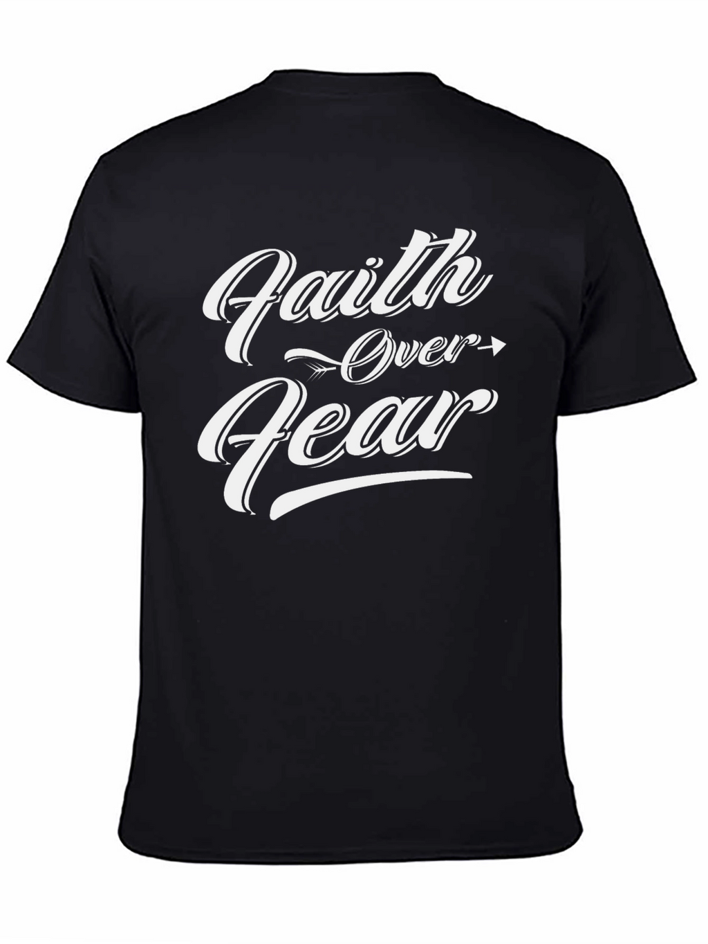 Faith Over Fear Graphic T-Shirt - Black