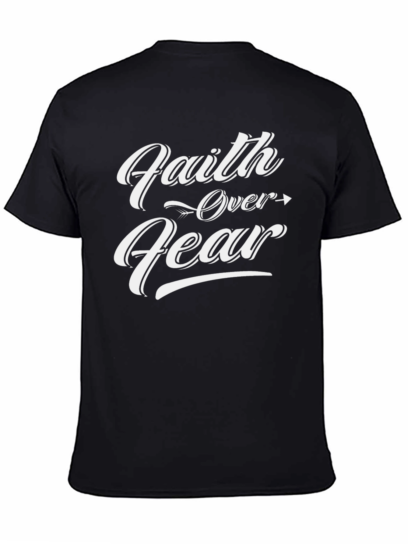 Faith Over Fear Graphic T-Shirt - Black