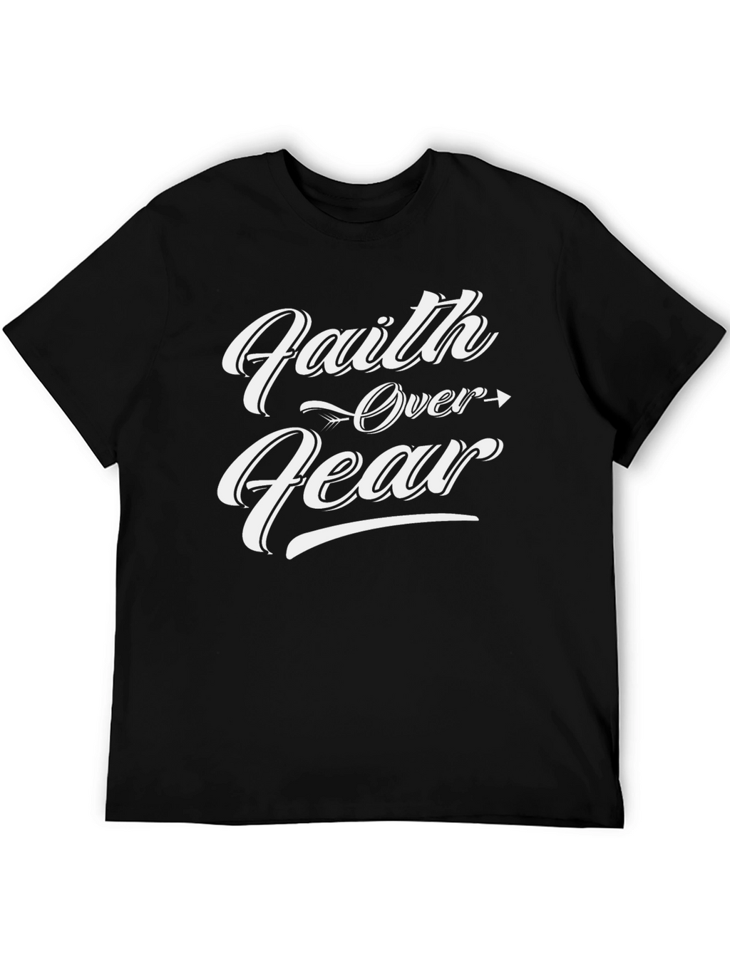 Faith Over Fear Graphic T-Shirt - Black