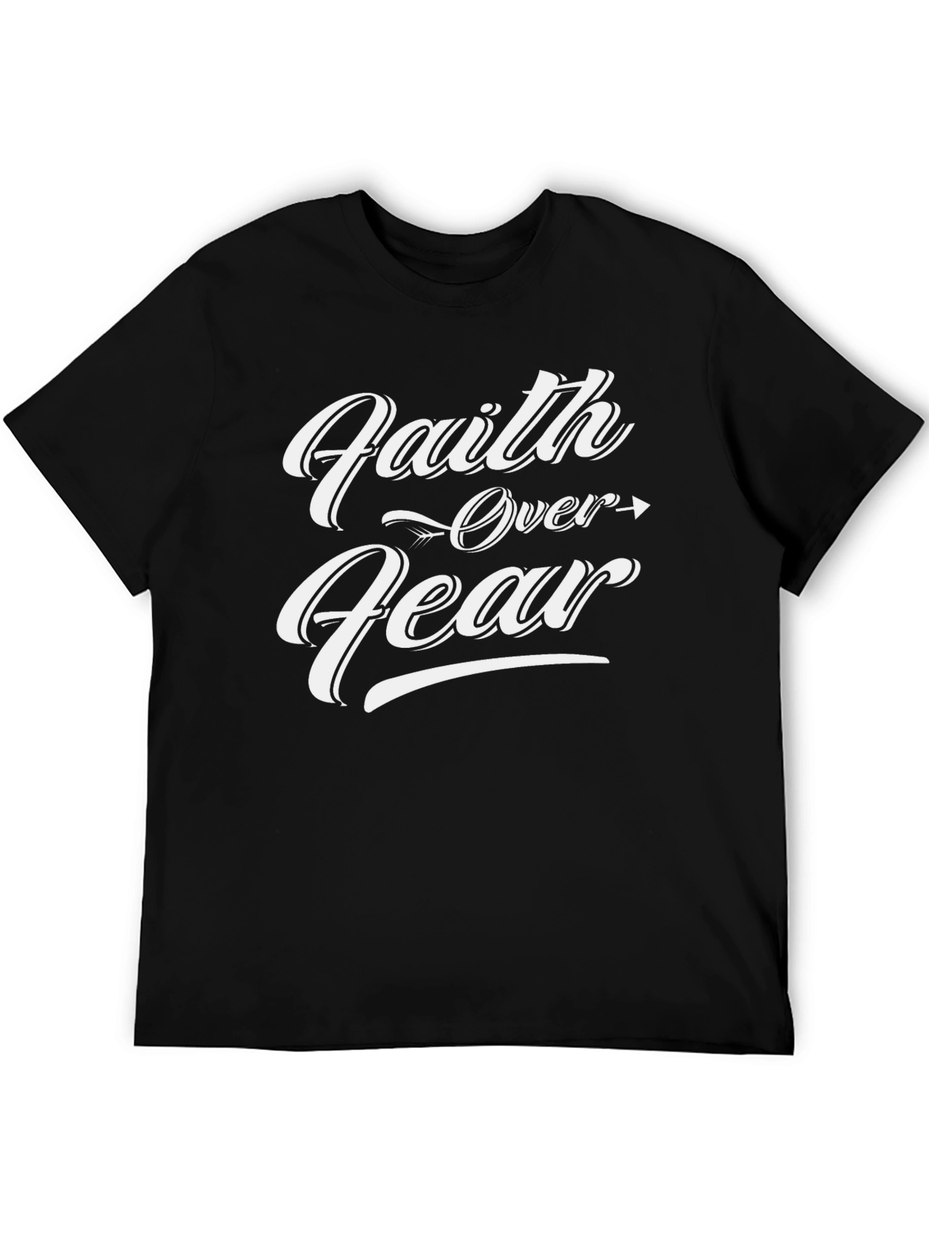 Faith Over Fear Graphic T-Shirt - Black