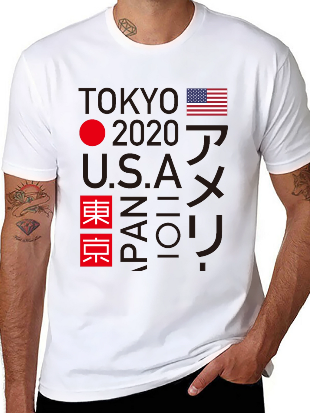 Tokyo 2020 USA Japan Graphic Tee