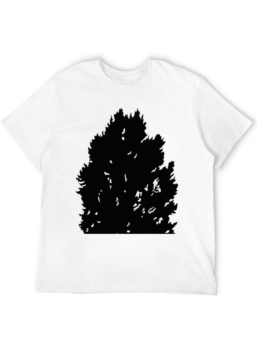 Mens Black Graphic Tee - Abstract Tree Design