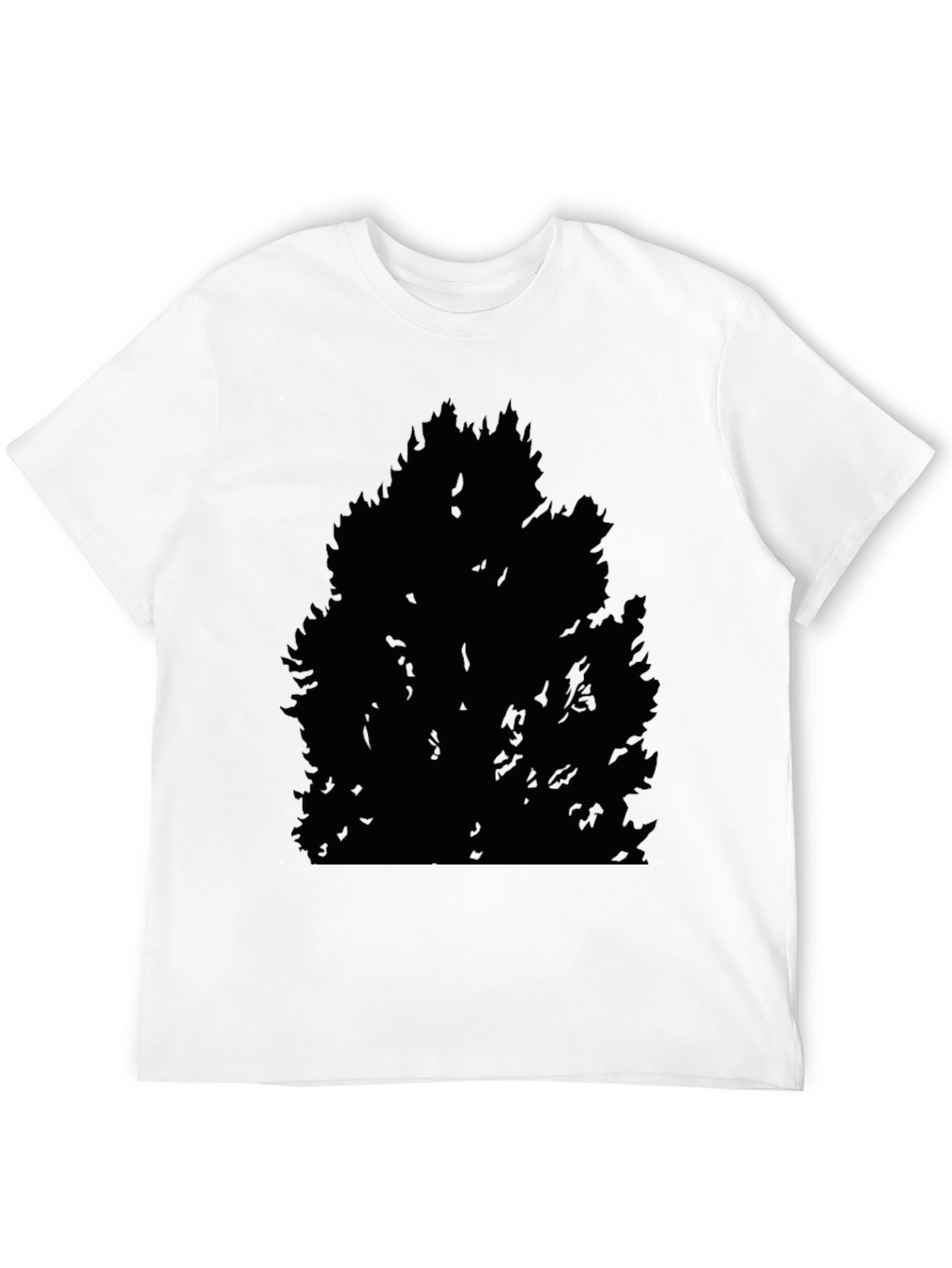 Mens Black Graphic Tee - Abstract Tree Design