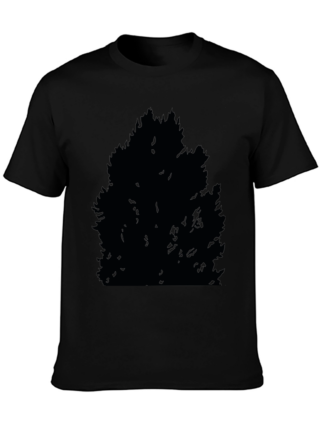 Mens Black Graphic Tee - Abstract Tree Design