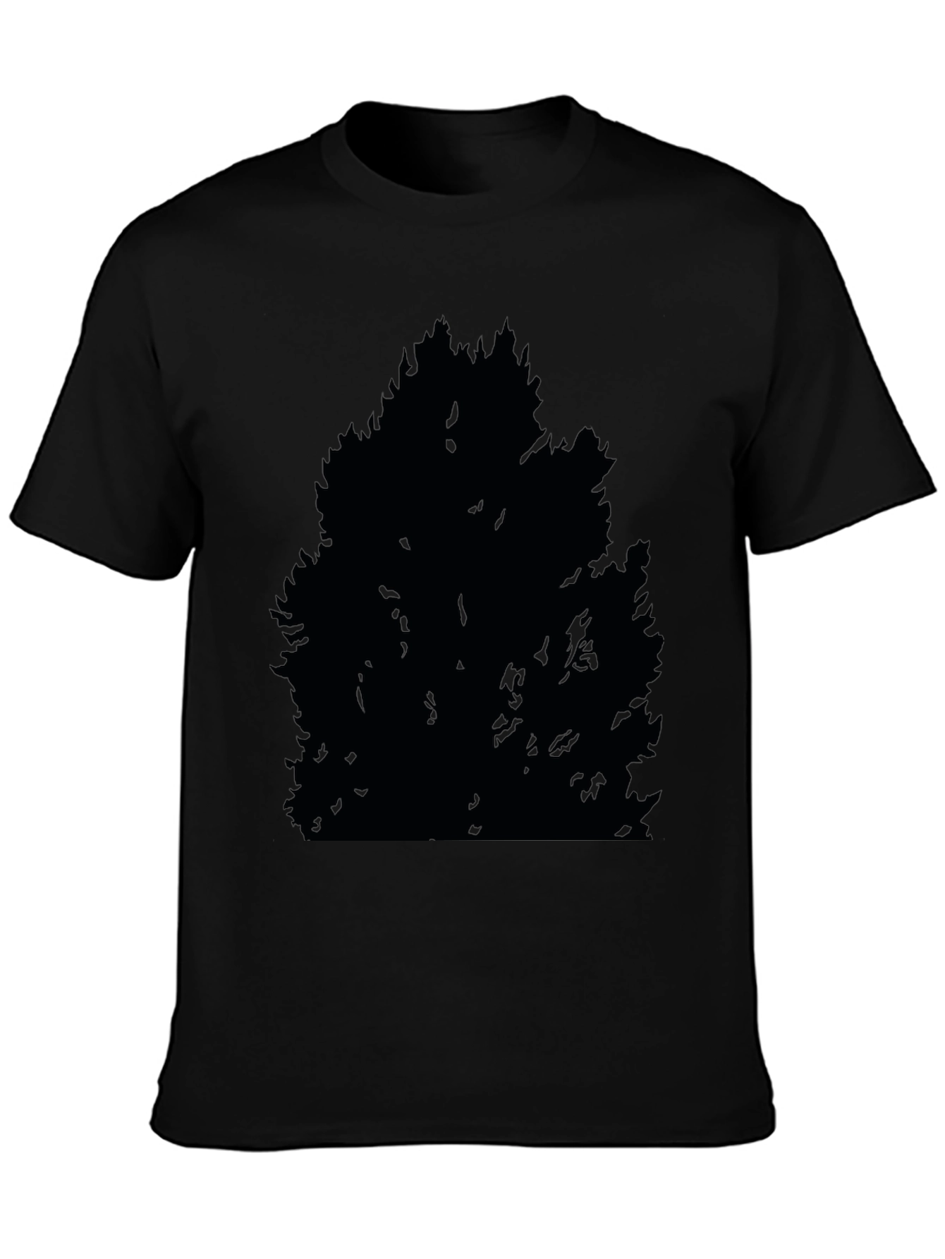 Mens Black Graphic Tee - Abstract Tree Design