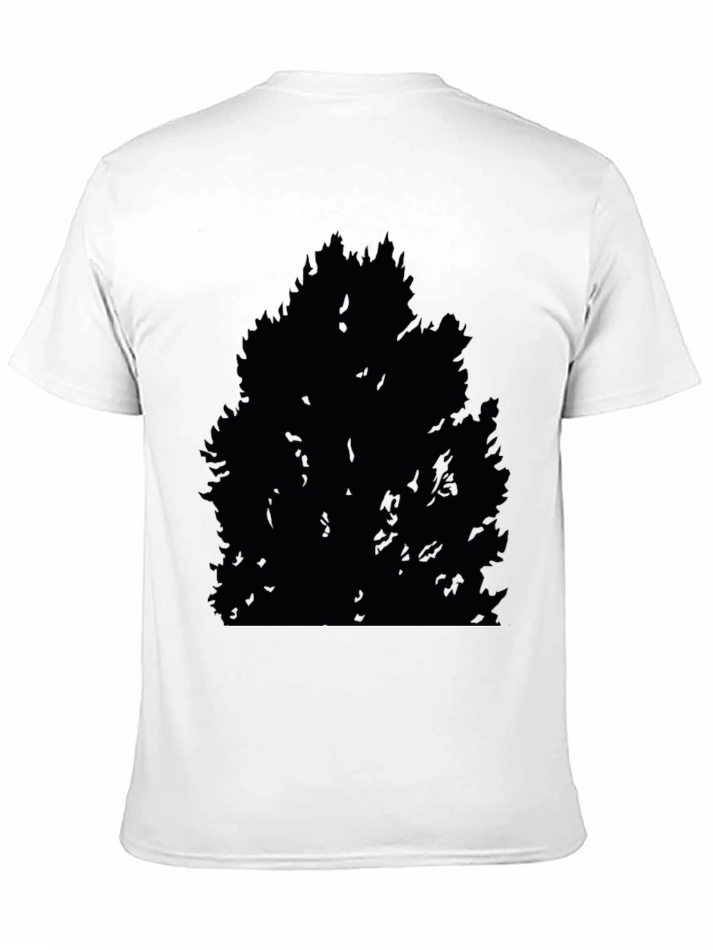 Mens Black Graphic Tee - Abstract Tree Design