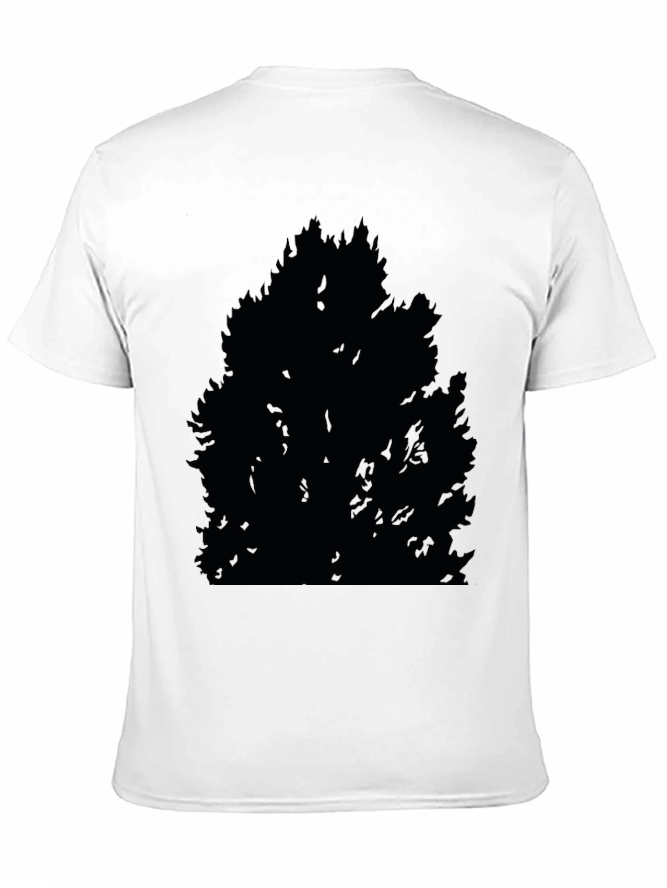 Mens Black Graphic Tee - Abstract Tree Design