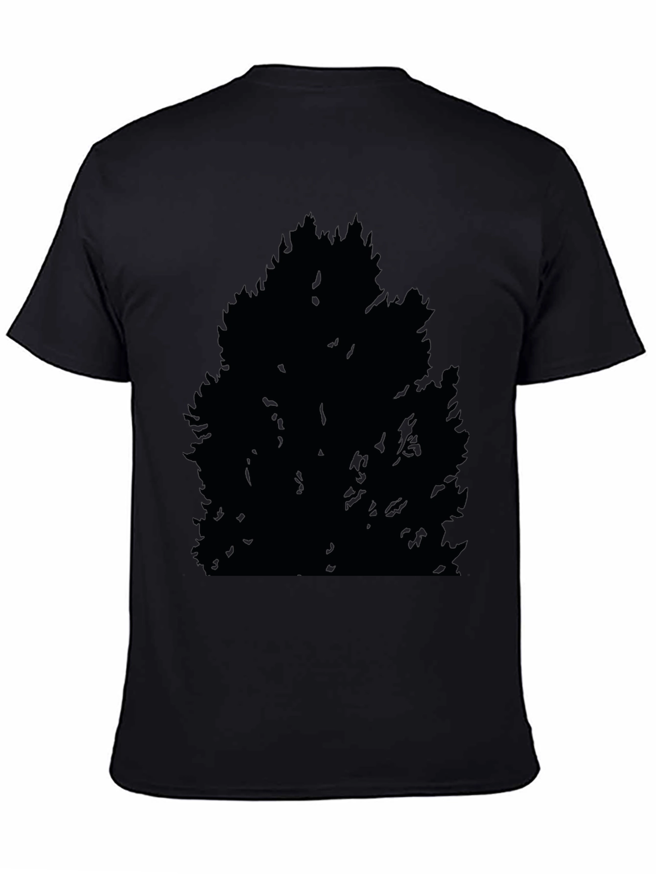 Mens Black Graphic Tee - Abstract Tree Design