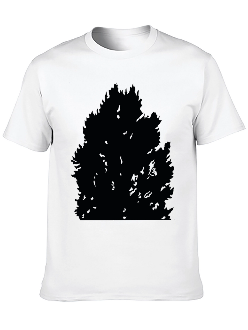 Mens Black Graphic Tee - Abstract Tree Design
