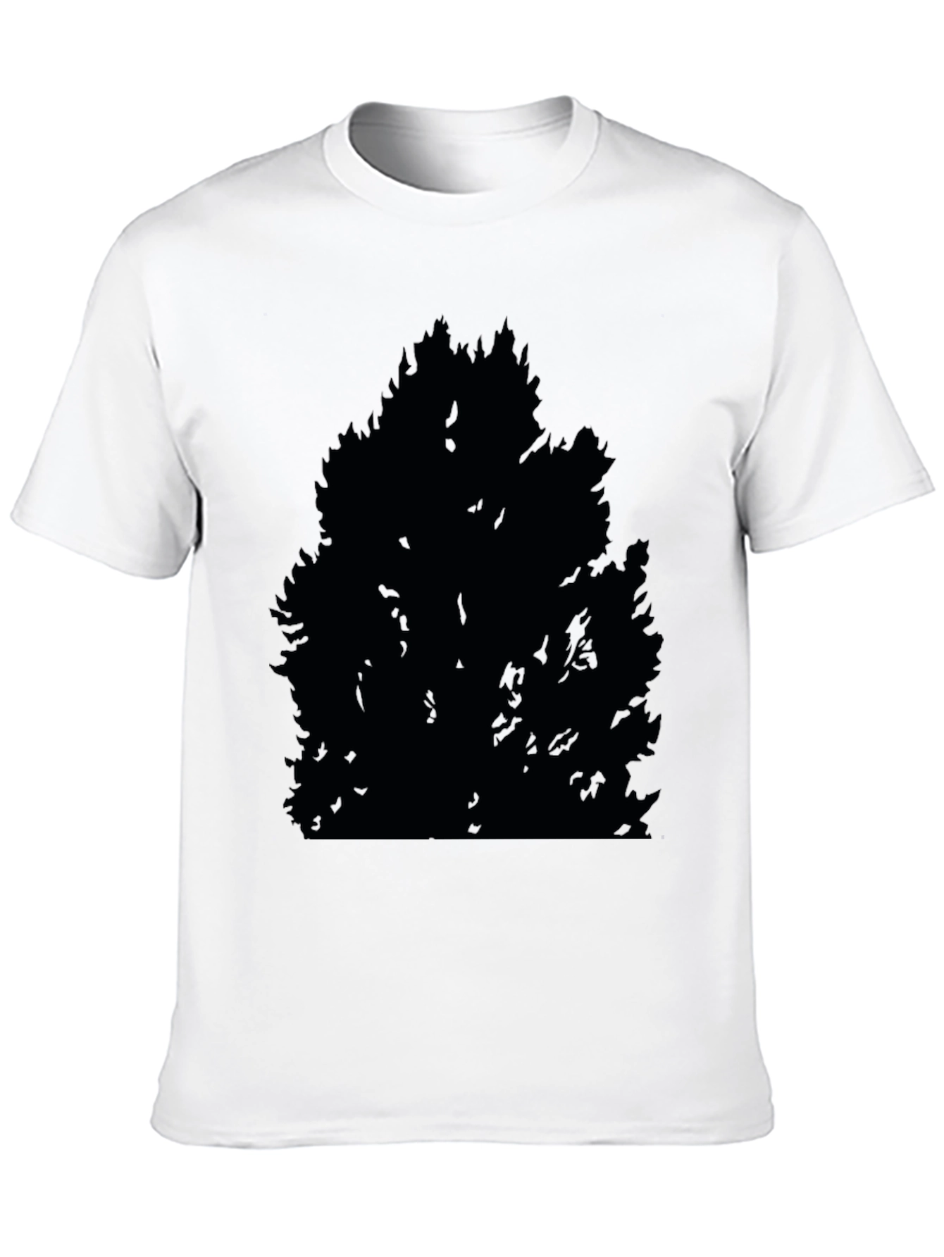 Mens Black Graphic Tee - Abstract Tree Design