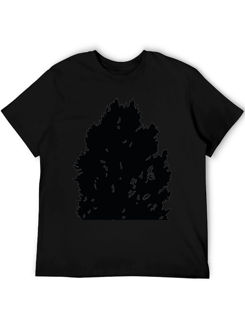 Mens Black Graphic Tee - Abstract Tree Design