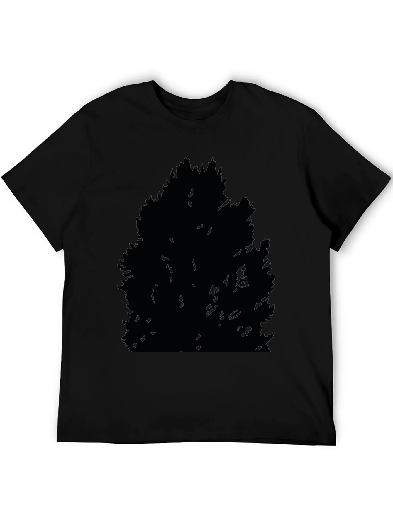 Mens Black Graphic Tee - Abstract Tree Design