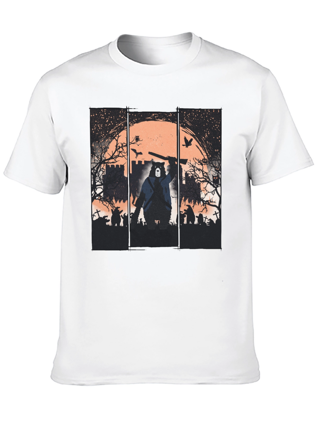 Zombie Hunter Bear Graphic Tee