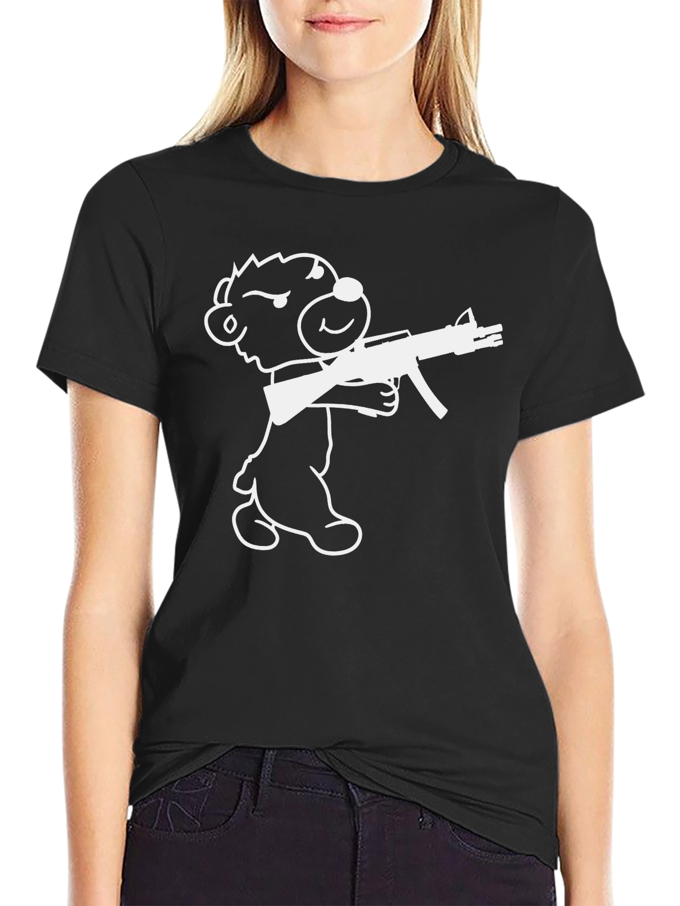 Edgy Bear AK-47 Black T-Shirt