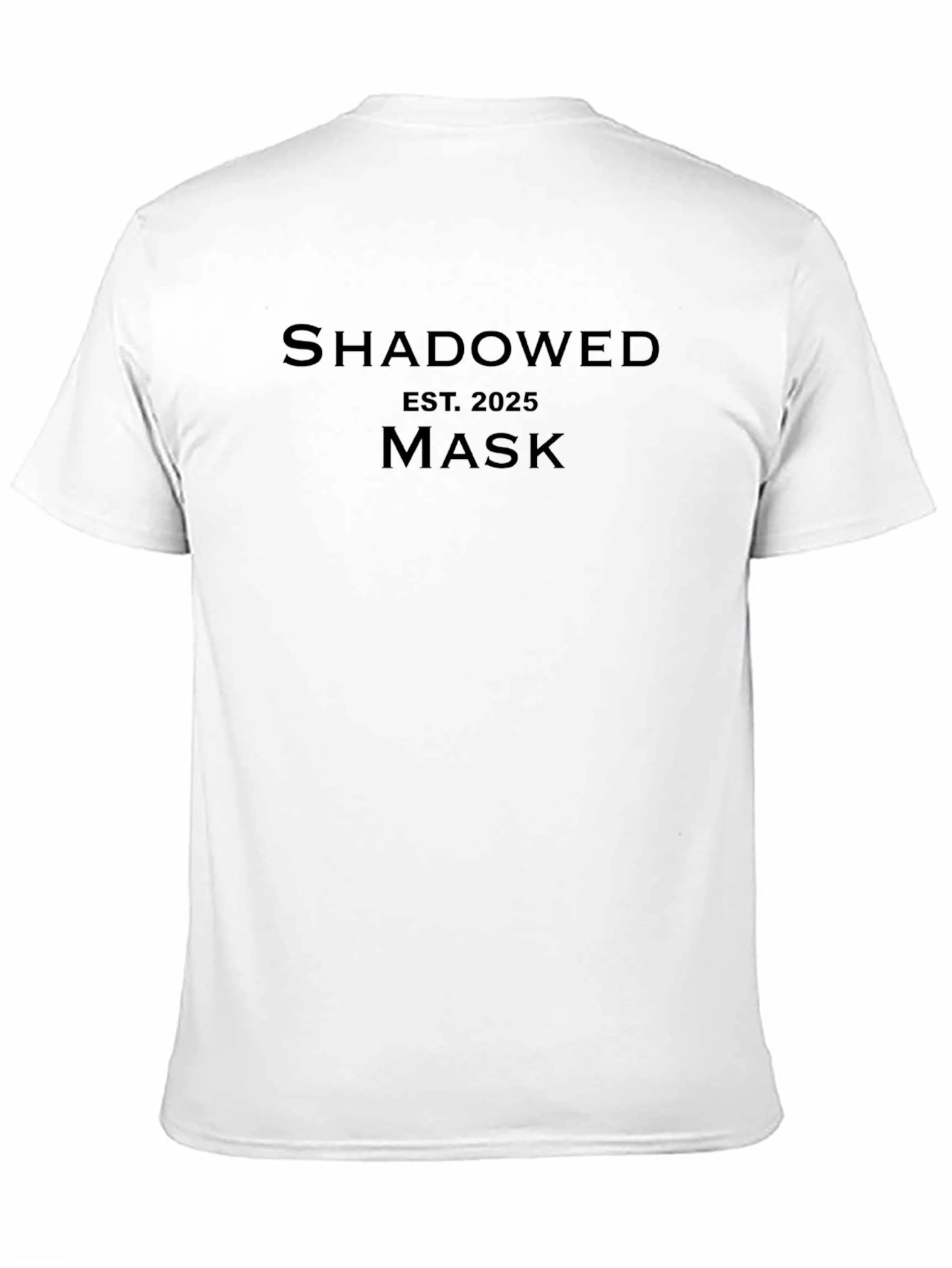 Shadowed Mask Est. 2025 Black Tee