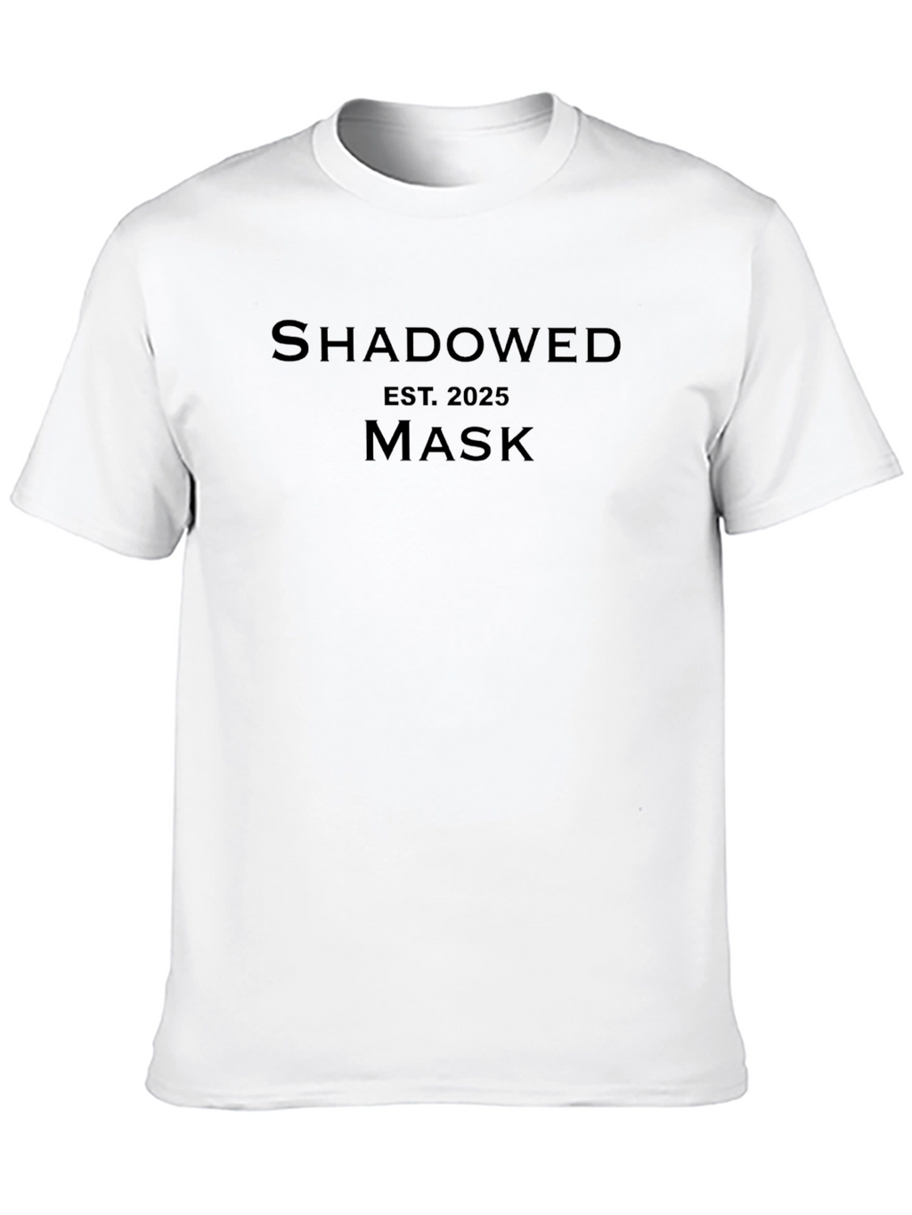 Shadowed Mask Est. 2025 Black Tee