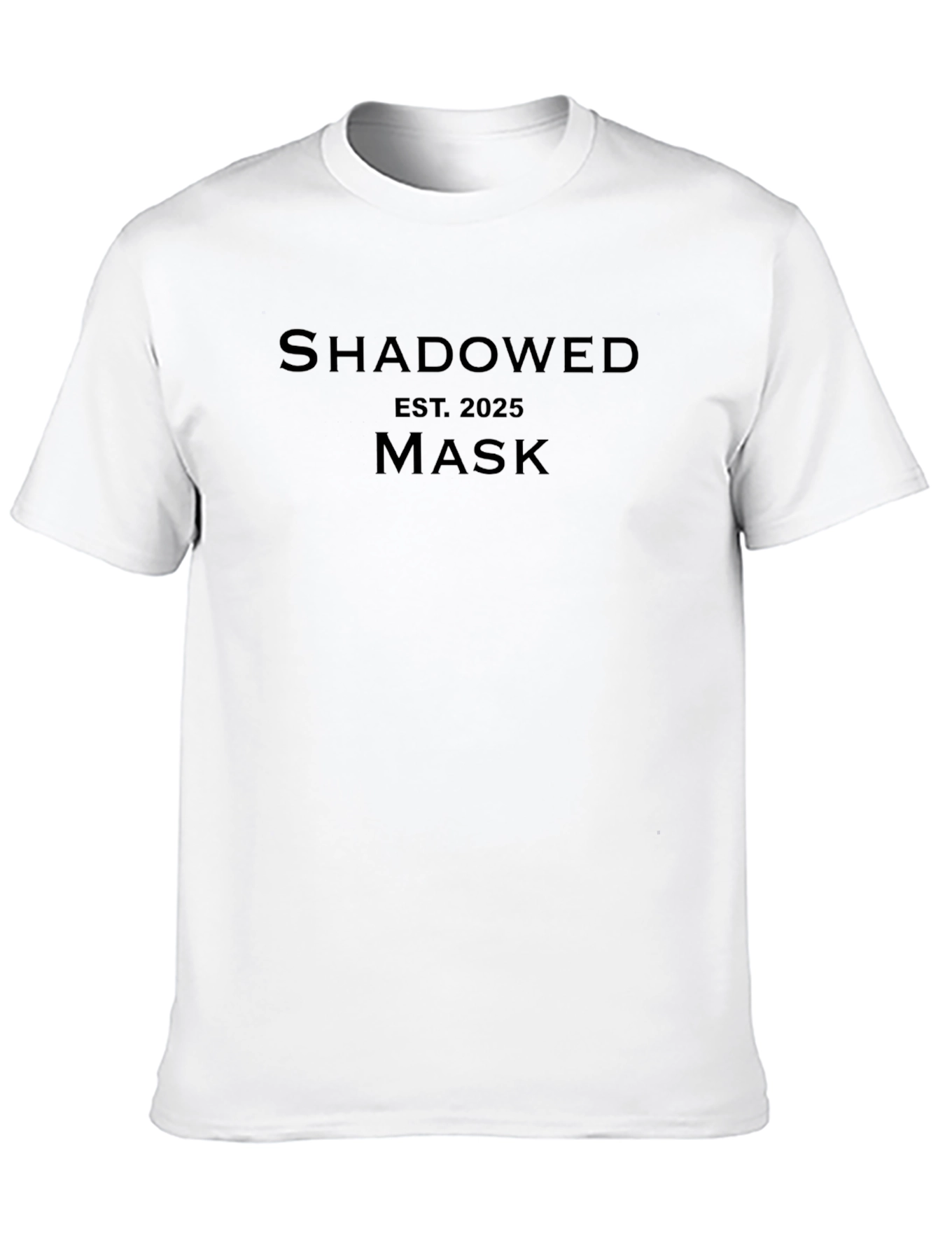 Shadowed Mask Est. 2025 Black Tee