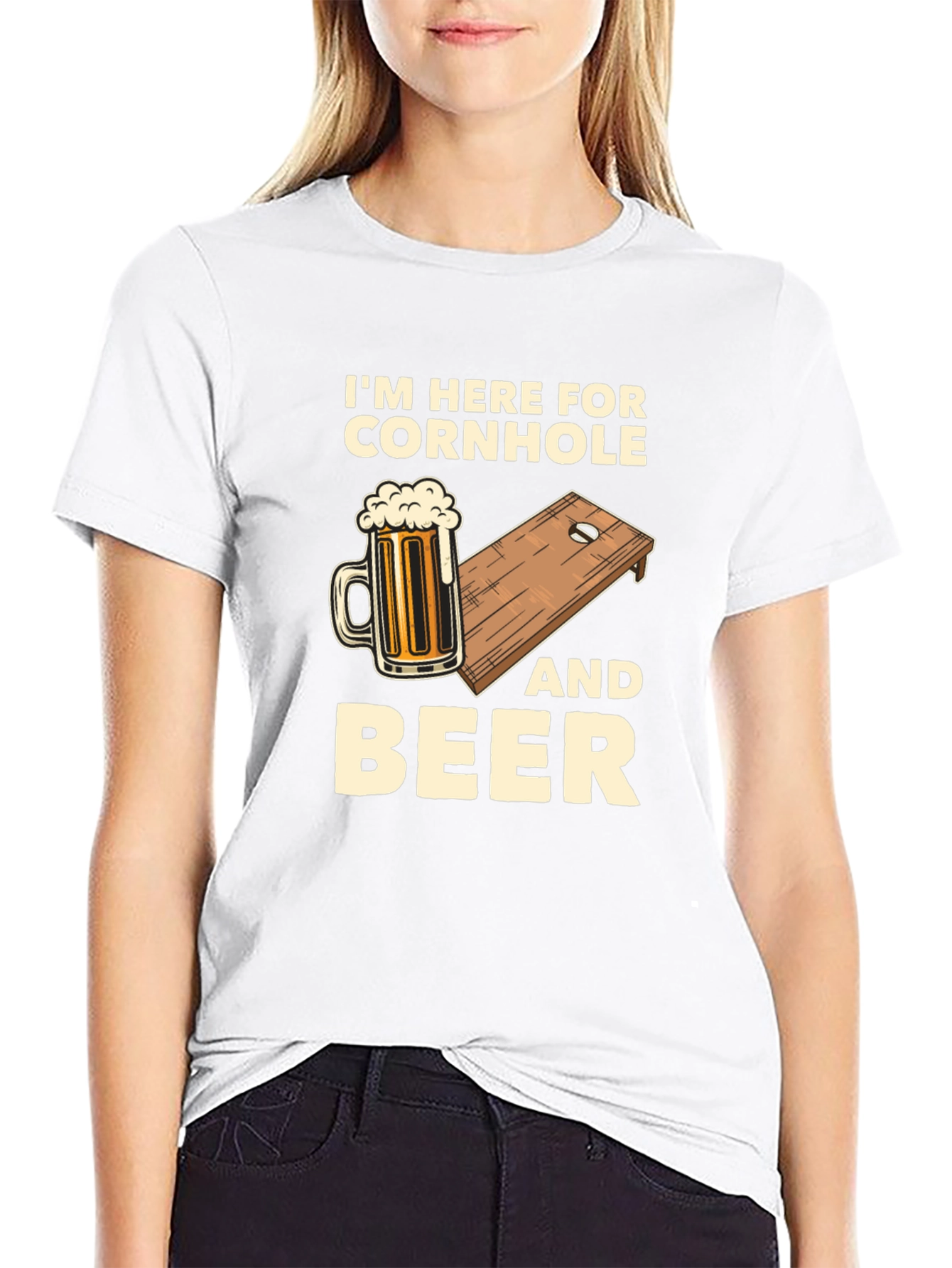 Cornhole and Beer Graphic Tee