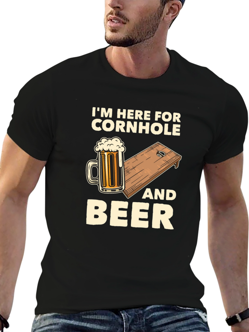 Cornhole and Beer Graphic Tee