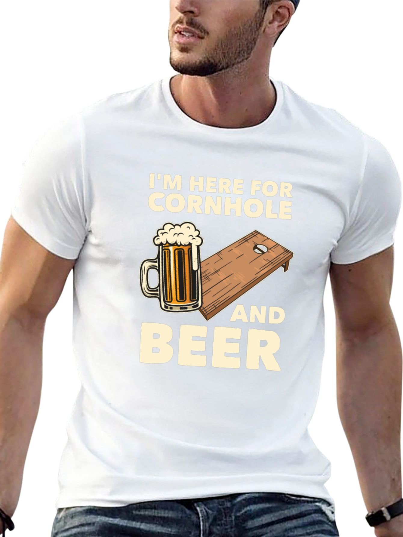 Cornhole and Beer Graphic Tee