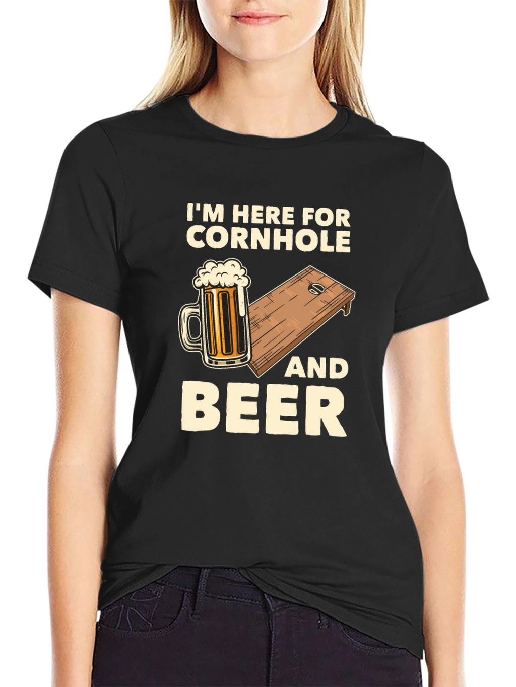 Cornhole and Beer Graphic Tee
