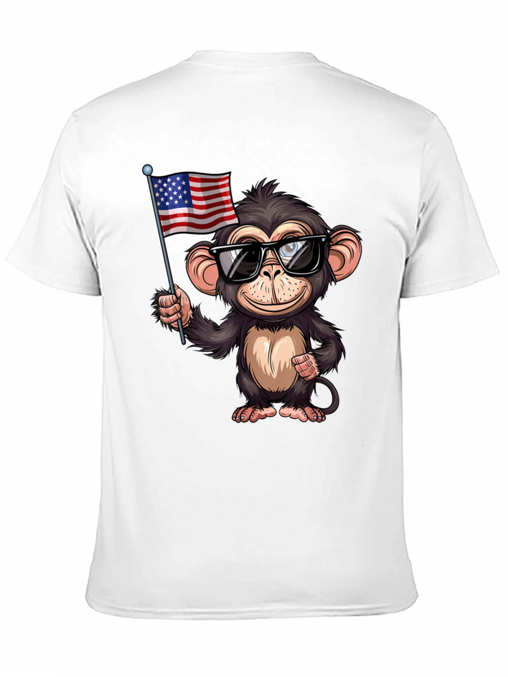 Monkey with US Flag T-Shirt