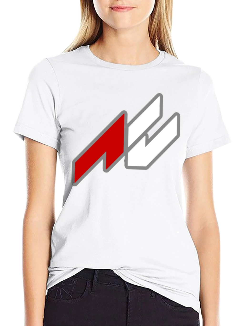 Bold Graphic Tee - Red and White Logo T-Shirt