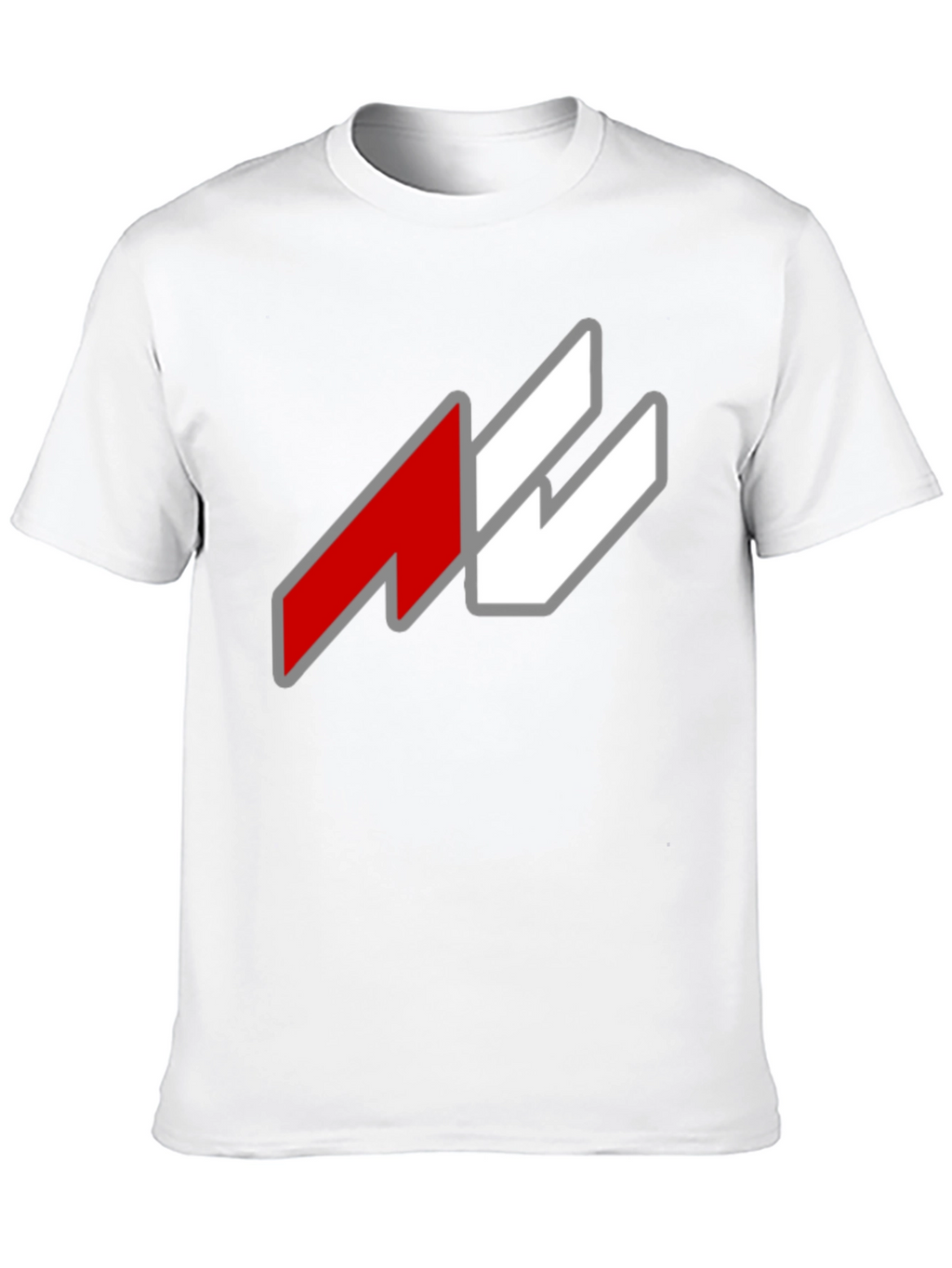 Bold Graphic Tee - Red and White Logo T-Shirt