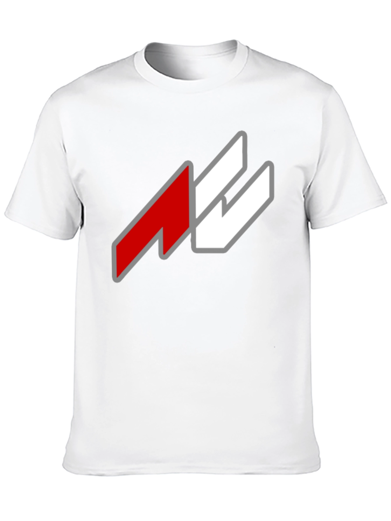 Bold Graphic Tee - Red and White Logo T-Shirt