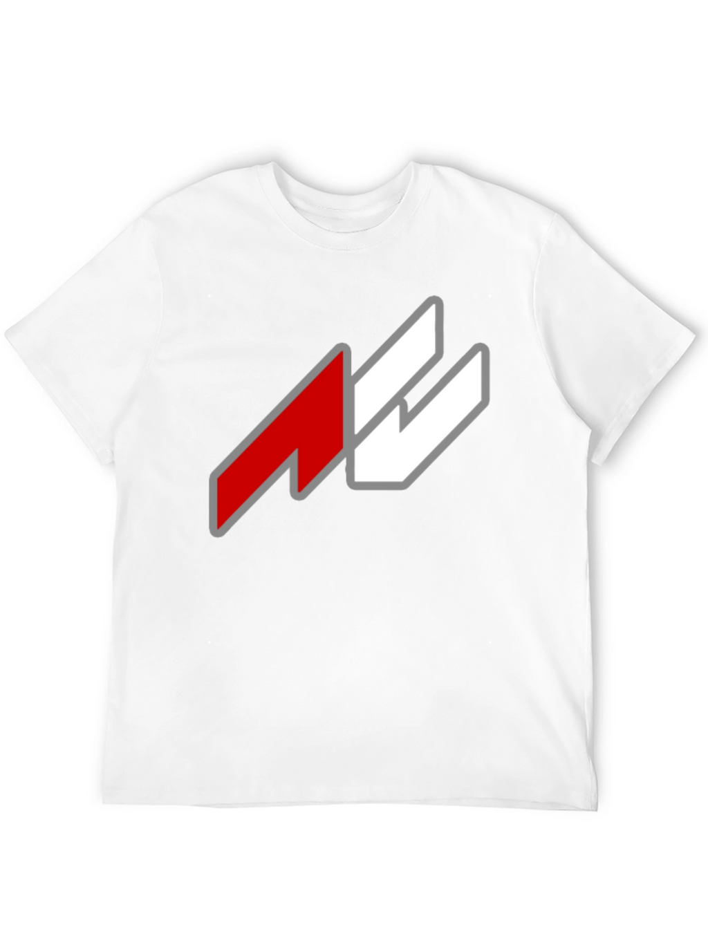 Bold Graphic Tee - Red and White Logo T-Shirt