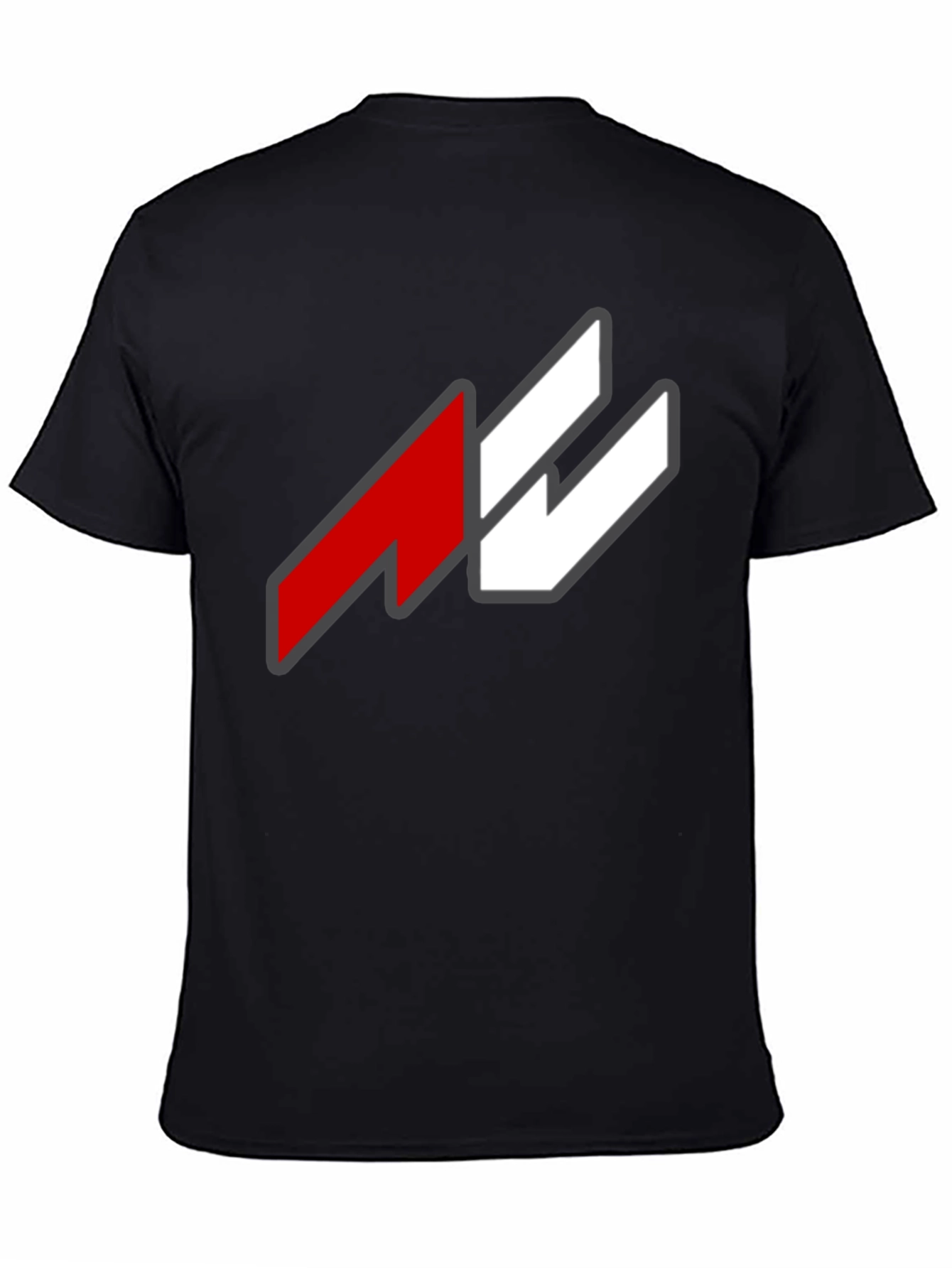 Bold Graphic Tee - Red and White Logo T-Shirt